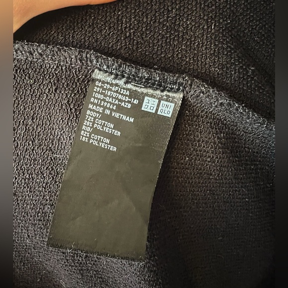 UNIQLO Women’s Sweatshirt Flared Dress in Black - Picture 7 of 7